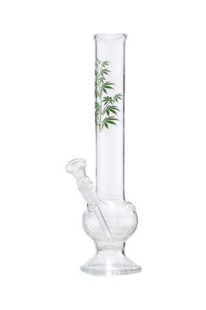 Bongo de vidro Leaf várias 30cm - reto