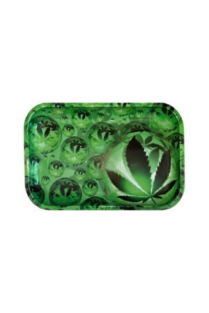 Tabuleiro Grande Folhas e bolhas verde