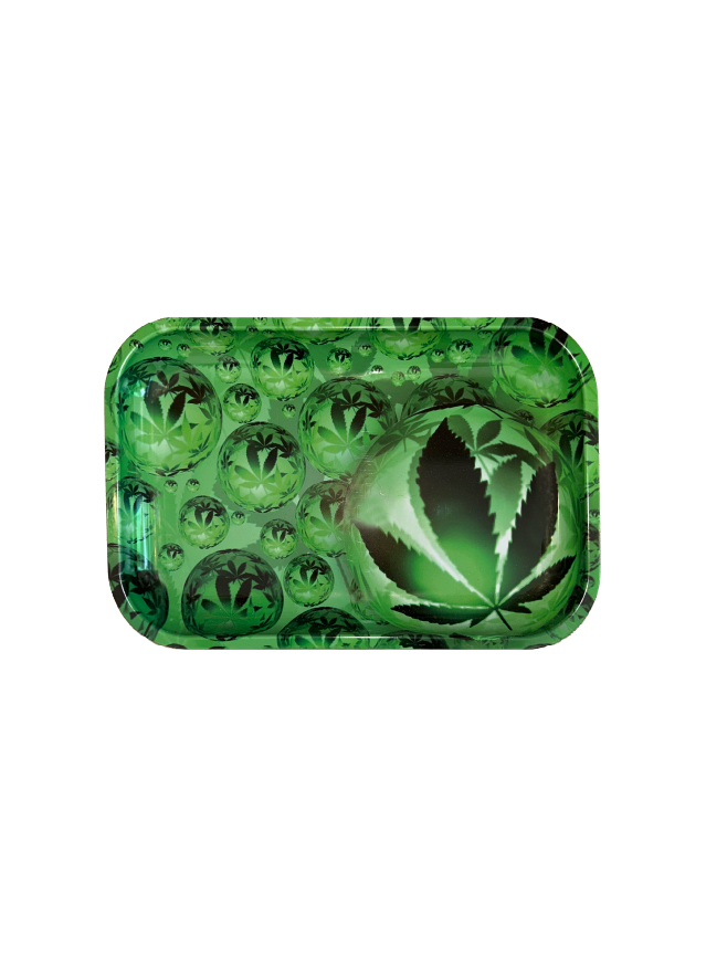 Tabuleiro Grande Folhas e bolhas verde