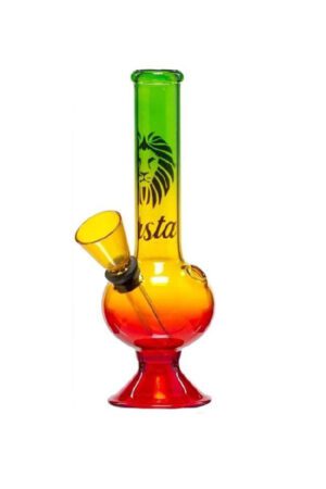 Bongo de vidro rasta 16cm - redondo