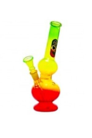 Bongo de vidro rasta 23cm - inclinado 420