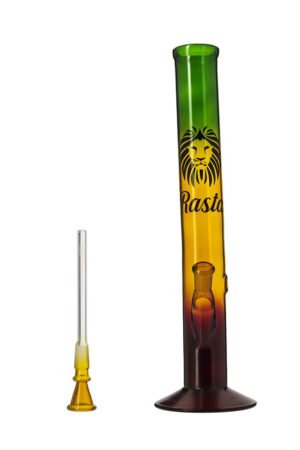 Bongo de vidro rasta 35cm - reto