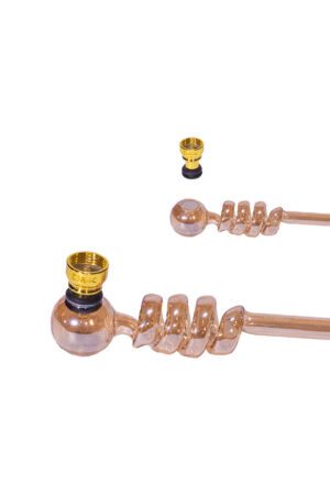 Cachimbo vidro espiral Cobre