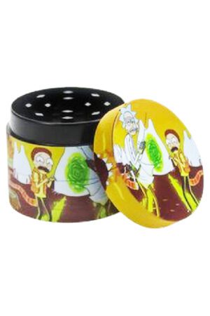 Grinder metal 40mm 4P Rick & Morty Portal laranja