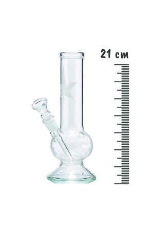 Bongo de vidro Leaf 21cm - médio robusto