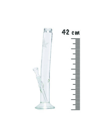 Bongo de vidro Leaf 42cm - reto