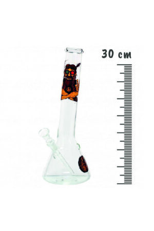 Bongo de vidro Peace Love Indio 30cm