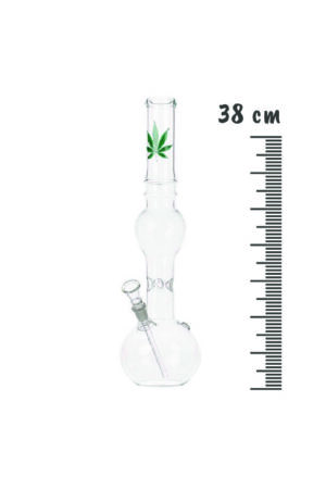 Bongo de vidro Green Leaf 38cm