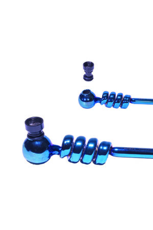 Cachimbo vidro espiral Azul