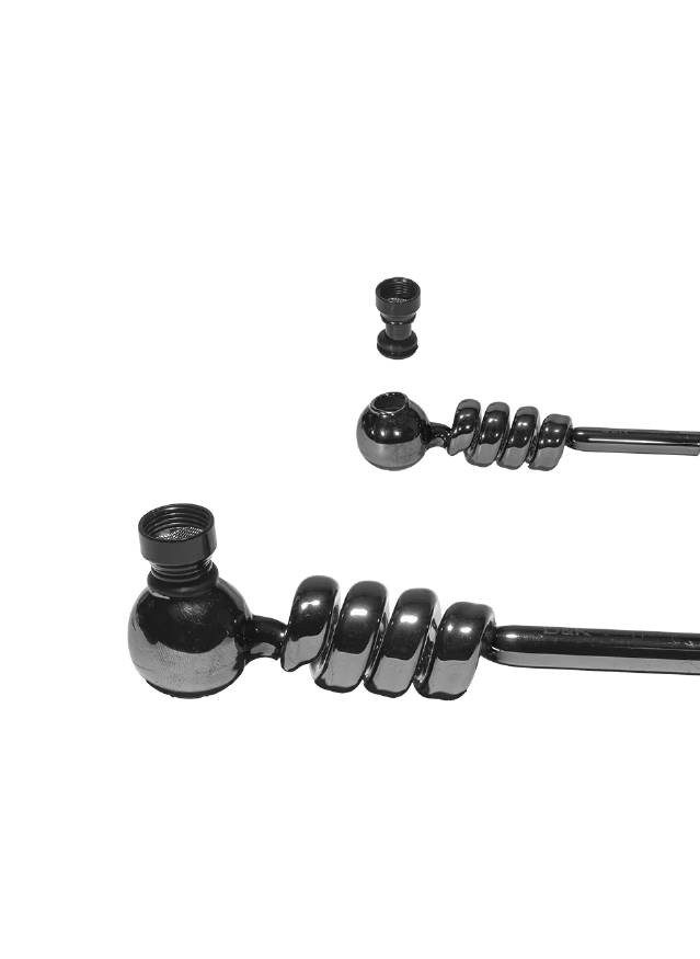 Cachimbo vidro espiral Prateado