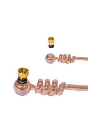 Cachimbo vidro espiral Cobre