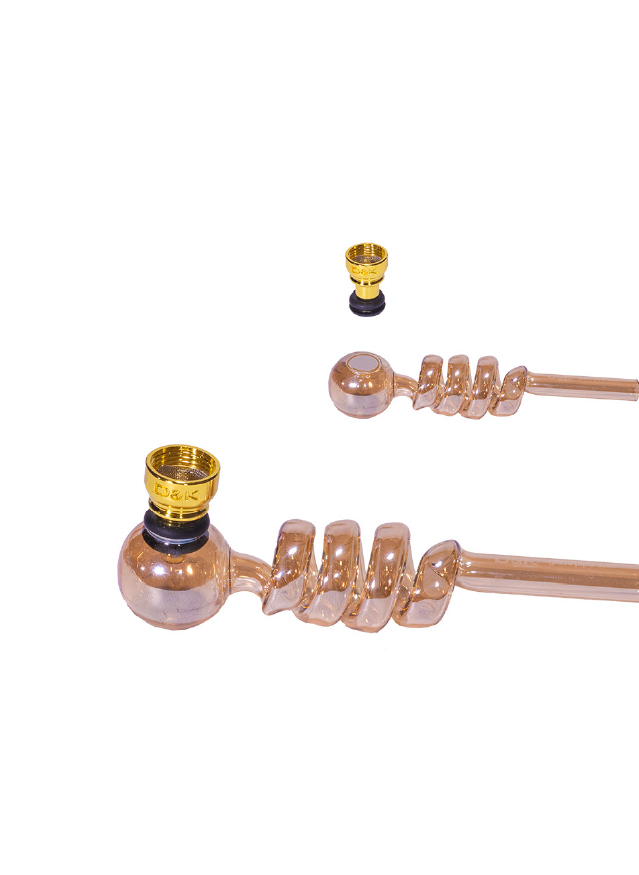 Cachimbo vidro espiral Cobre